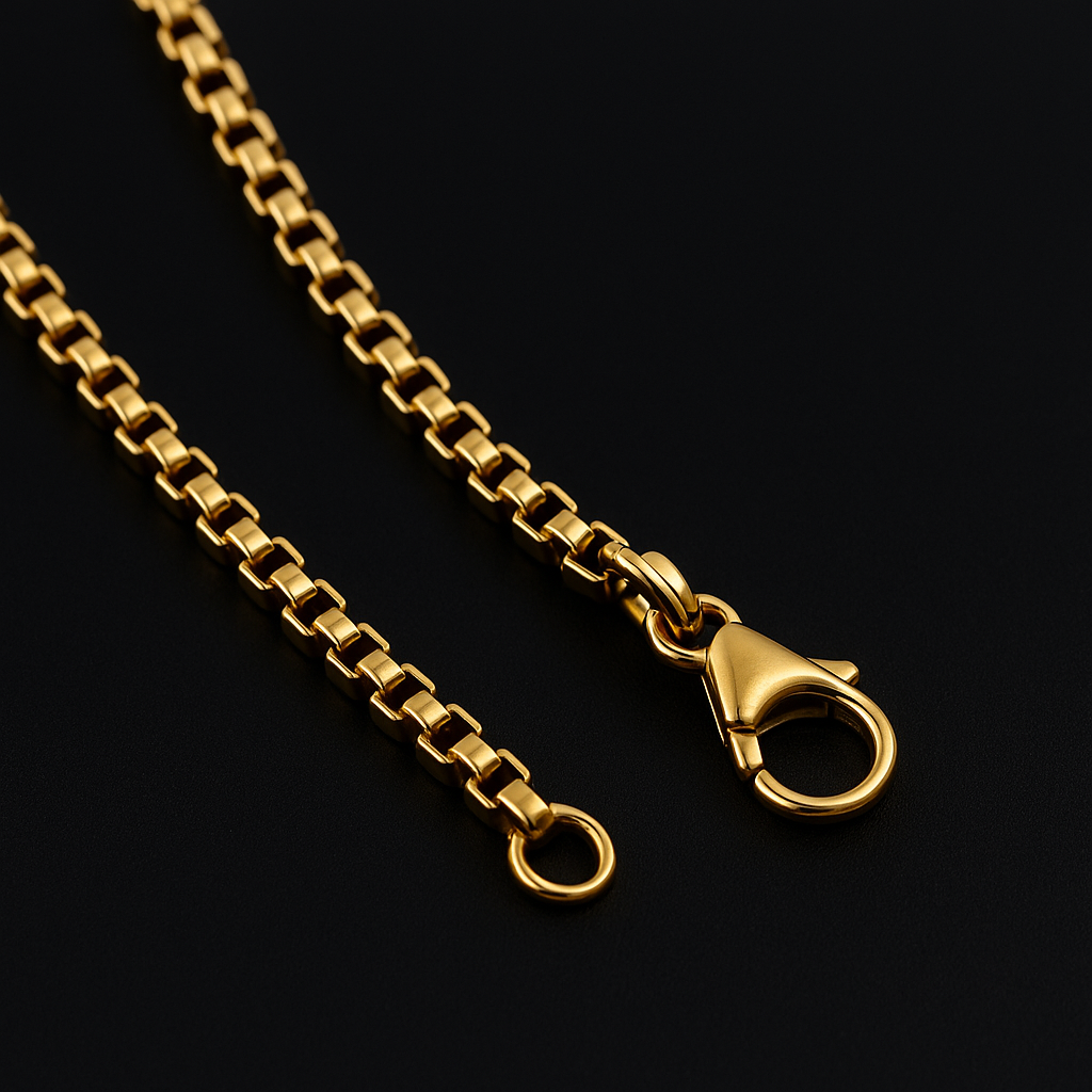 The Everyday Box Chain — Gold & Silver (50cm)