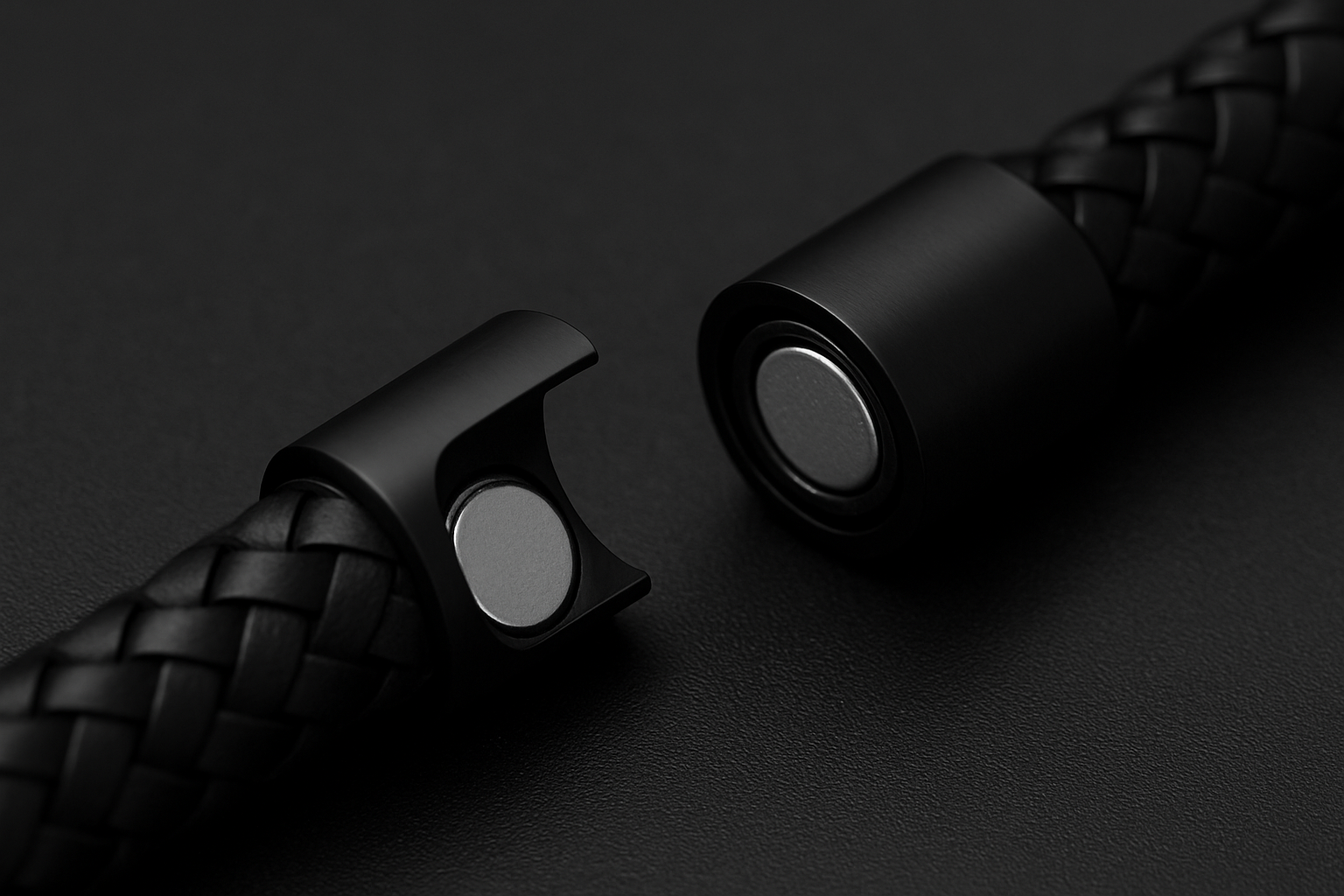 Essential Leather Bracelet — Black